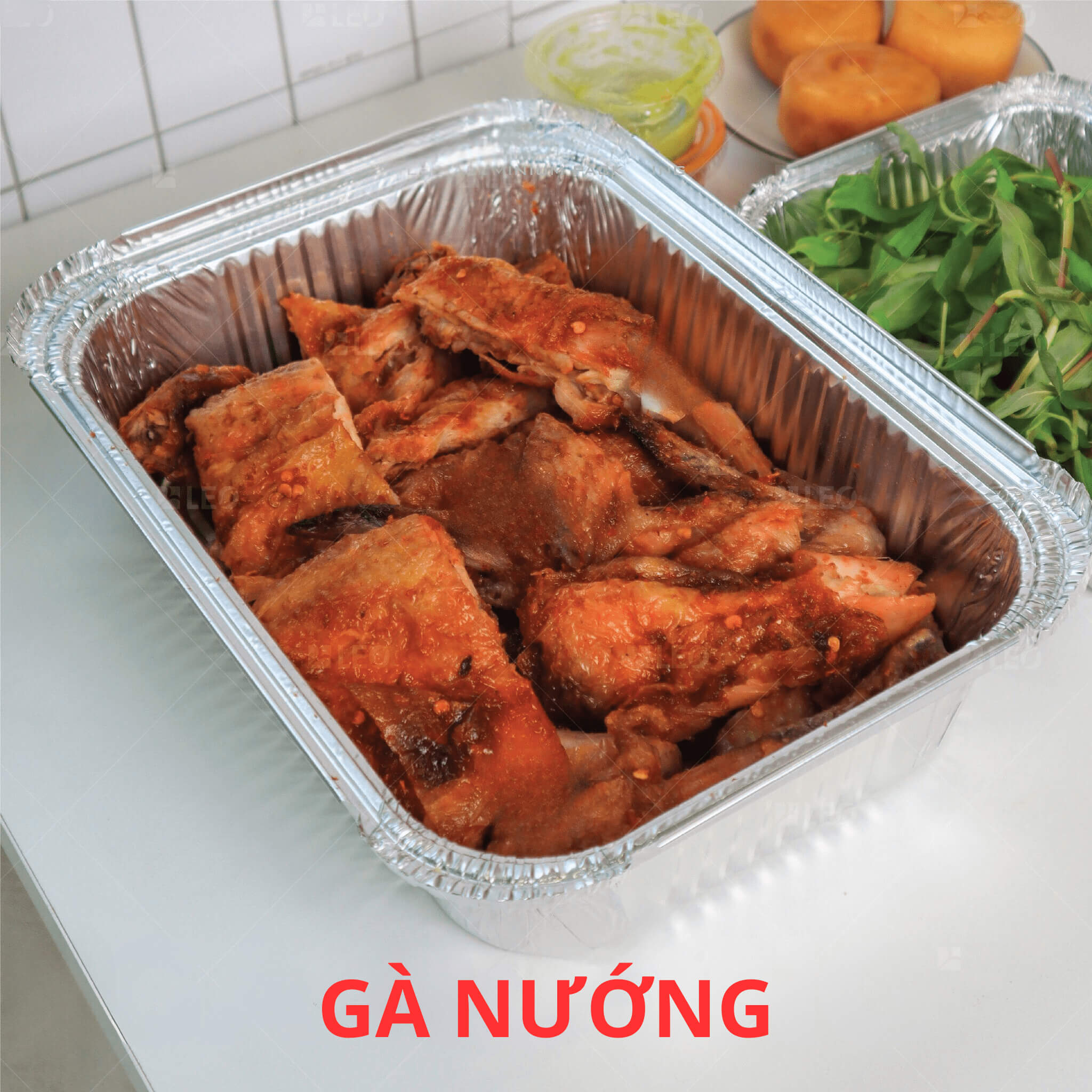 Khay nhôm đựng gà nướng